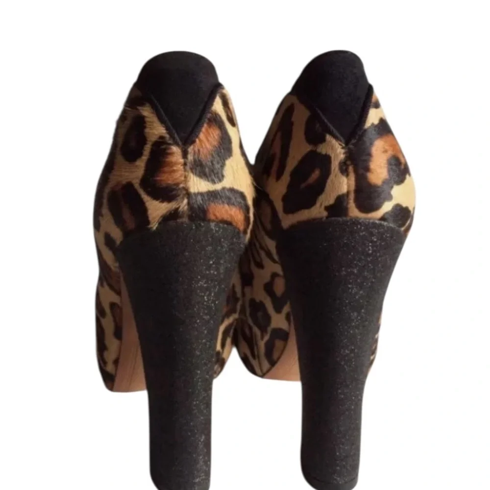 Sam Edelman size 10 Felix leopard calf hair platform bootie NWOT